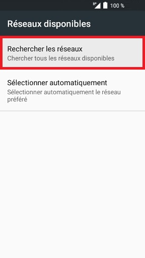 Effectuer une recherche manuelle des réseaux