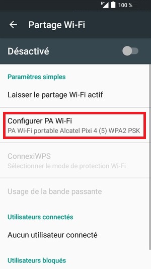 Partager la connexion Internet (Hotspot Wi-Fi)