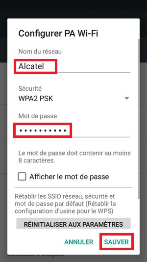 Partager la connexion Internet (Hotspot Wi-Fi)