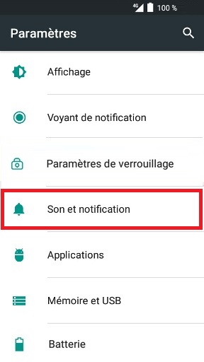 Personnalisation de la sonnerie
