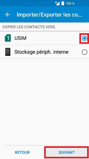 Copier vos contacts du téléphone vers la carte SIM