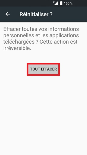 Comment réinitialiser aux valeurs d’usine ?