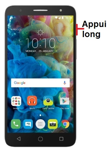 Comment éteindre le Alcatel POP 4 ?