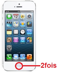 Applications récentes sur iPhone avec bouton Home