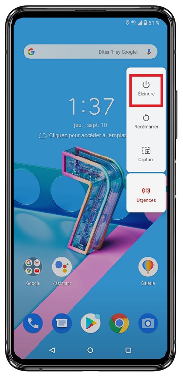 Comment éteindre le Asus Zenfone 7 ?