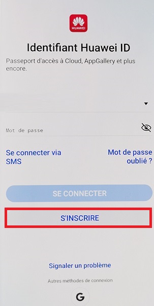 Créer un compte Huawei (Huawei ID)