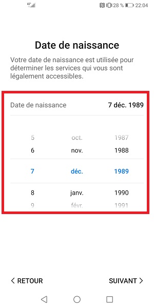 Créer un compte Huawei (Huawei ID)