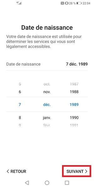 Créer un compte Huawei (Huawei ID)