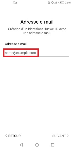 Créer un compte Huawei (Huawei ID)
