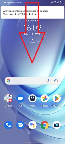 Retirer la notification d’alerte affichée