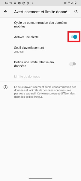 Retirer la notification d’alerte affichée