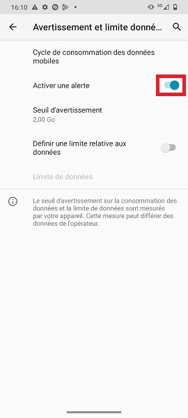 Désactiver l’alerte définitivement (Samsung)