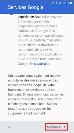 Accepter les services Google