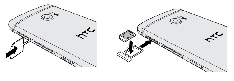 Comment insérer la carte SIM dans le HTC 10 ?
