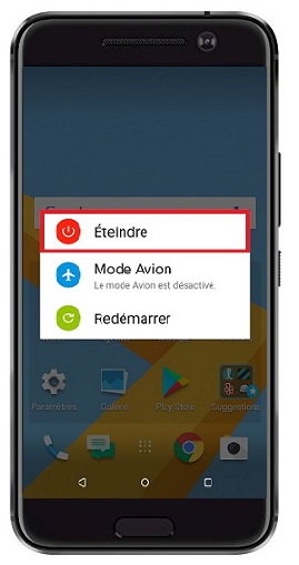 Comment éteindre le HTC One A9 ?