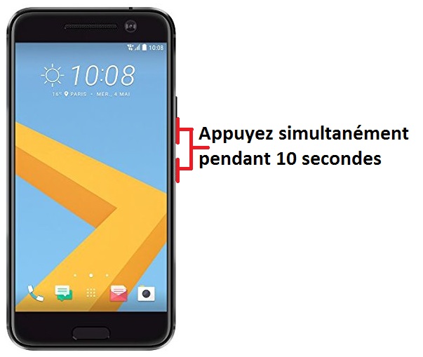 Forcer l'arrêt si le HTC One A9 est bloqué