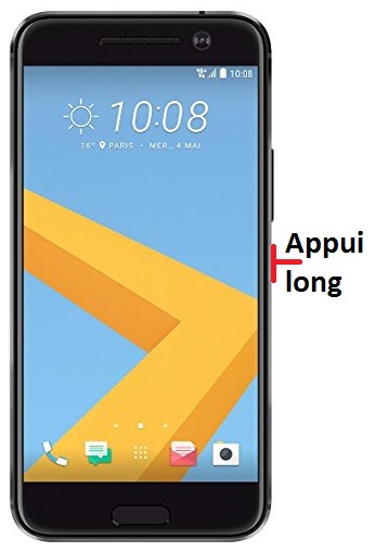 Comment éteindre le HTC One A9 ?