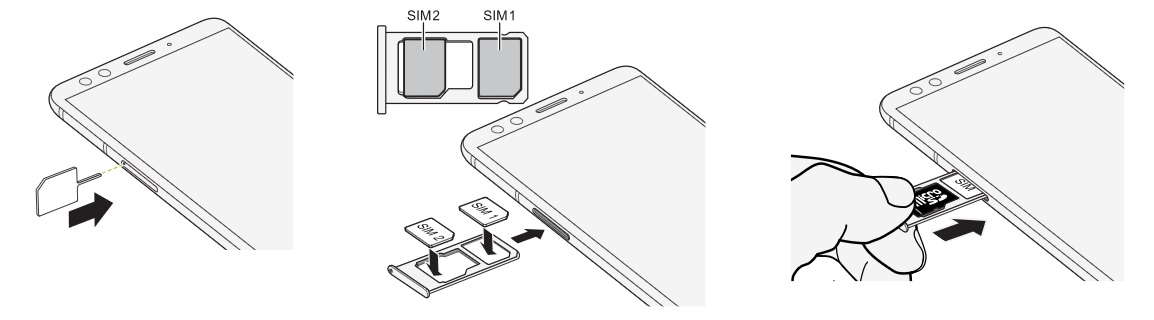 Comment insérer la carte SIM dans le HTC U12 Life ?