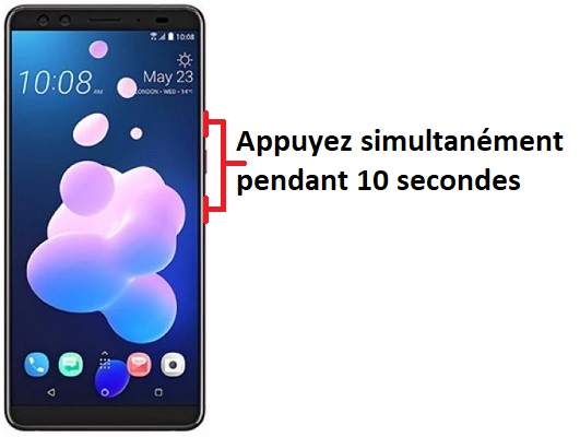 Forcer l'arrêt si le HTC U12 Life est bloqué