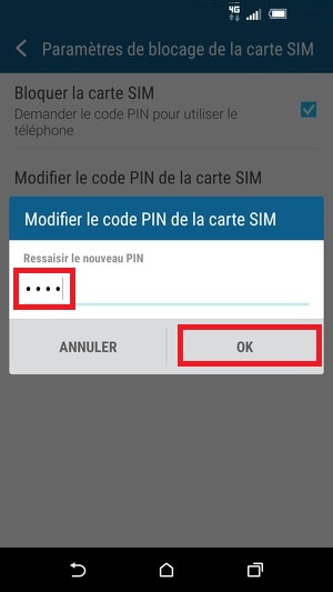 Changer le code PIN de son HTC 10
