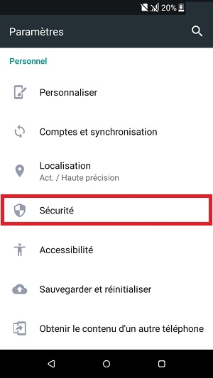 Changer le code PIN de son HTC 10