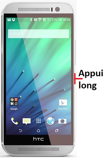 Comment éteindre le HTC One M8 ?