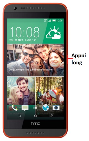 Comment éteindre le HTC desire 620 ?