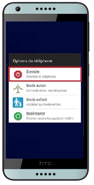 Comment éteindre le HTC Desire 650 ?
