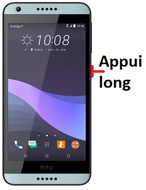 Comment éteindre le HTC Desire 650 ?