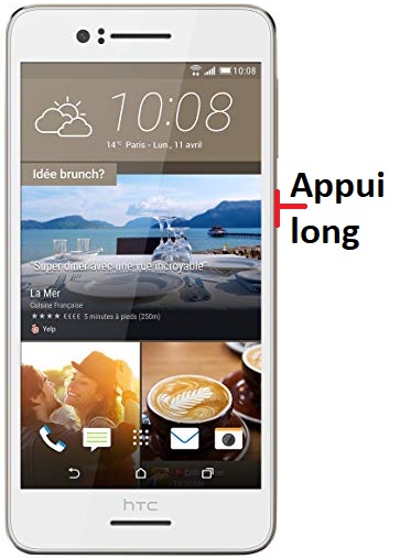 Comment éteindre le HTC Desire 728 ?