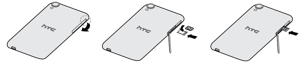 Comment insérer la carte SIM dans le HTC Desire 820 ?