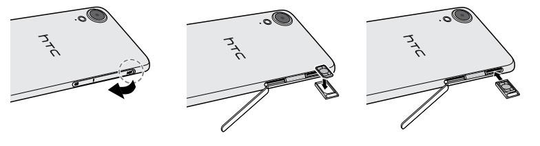 Comment insérer la carte SIM dans le HTC Desire 825 ?