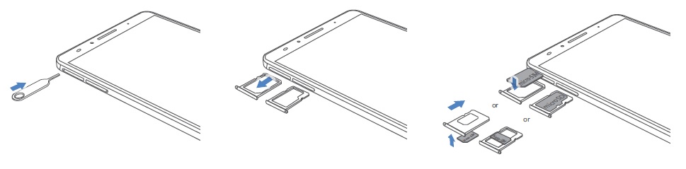 Insérer la carte SIM dans le Huawei Mate 7