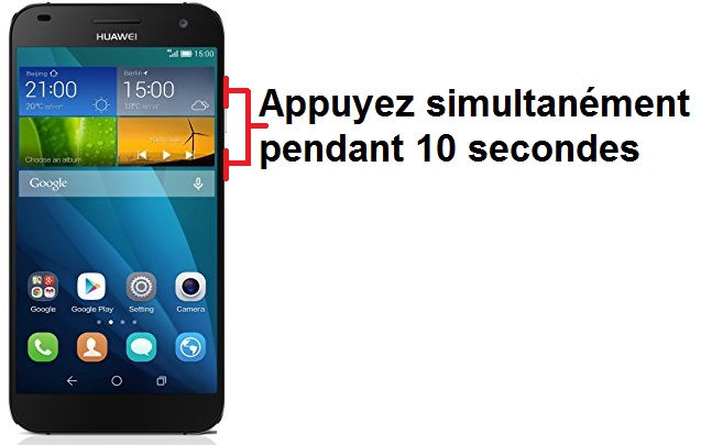 Forcer l'arrêt si le Huawei G7 est bloqué