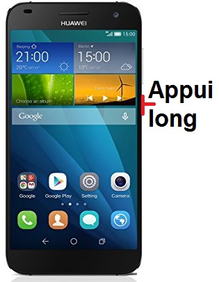 Comment éteindre le Huawei G7 ?