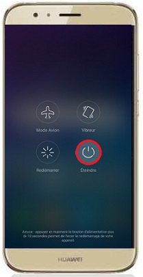 Comment éteindre le Huawei G8 ?