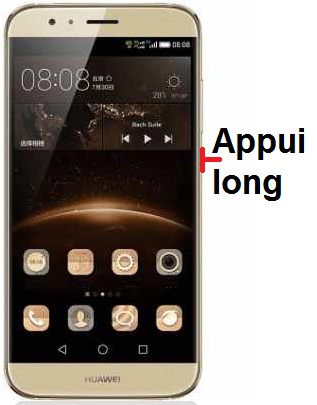 Comment éteindre le Huawei G8 ?