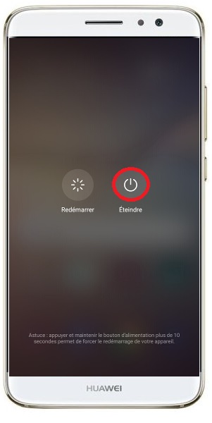 Comment éteindre le Huawei G9 ?