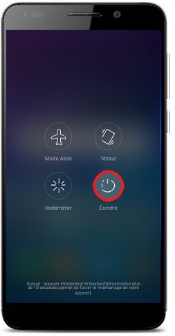 Comment éteindre le Honor 6 ?