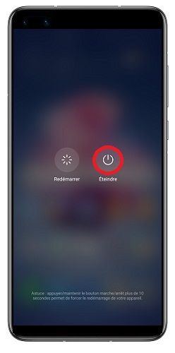 Comment éteindre le Huawei P40 ?