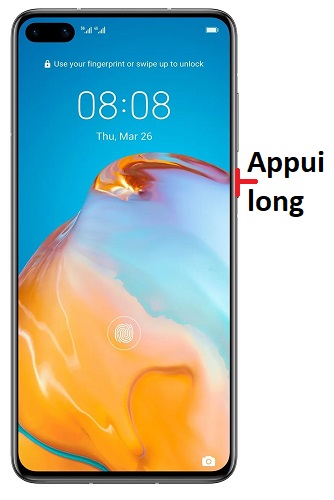 Comment éteindre le Huawei P40 ?