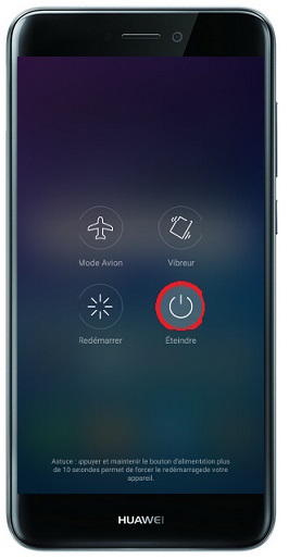 Comment éteindre le Huawei P8 ?