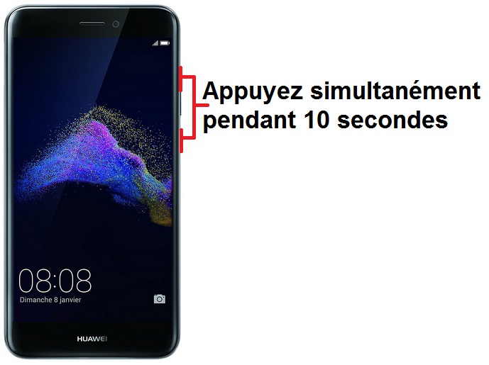 Forcer l'arrêt si le Huawei P8 est bloqué