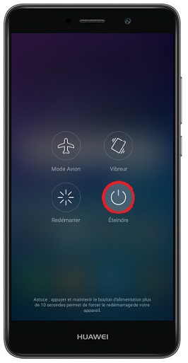 Comment éteindre le Huawei Y5 ?
