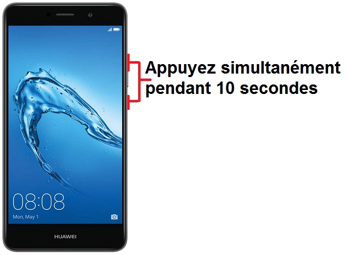 Forcer l'arrêt si le Huawei Y5 est bloqué