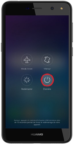 Comment éteindre le Huawei Y6 ?