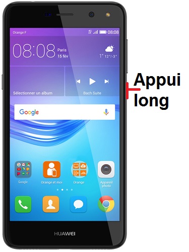 Comment éteindre le Huawei Y6 ?