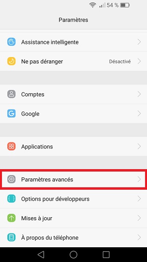 Changer le code PIN sur le Honor 5X