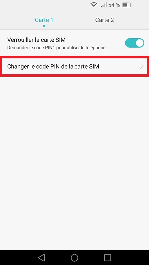 Changer le code PIN sur le Honor 5X