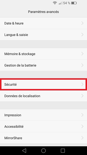 Changer le code PIN sur le Honor 5X